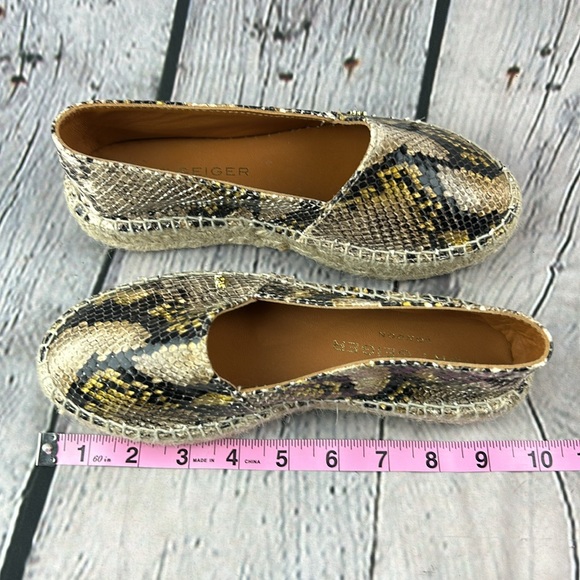 KURT GEIGER LONDON MORELLA Leather Snake Print Slip On Espadrilles - Picture 7 of 17